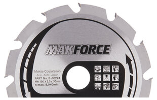 B-08224 TCT Пильный диск MAKFORCE 190X2X30мм 20 ° T12 Makita цена и информация | Механические инструменты | kaup24.ee