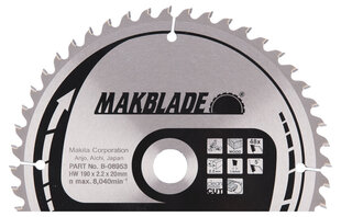 B-08953 TCT Пильный диск MAKBLADE 190X2.2X20mm 5 ° T48 Makita цена и информация | Механические инструменты | kaup24.ee