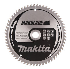 B-09042 TCT Пильный диск MAKBLADE 190X2X20мм 5 ° T60 Makita цена и информация | Механические инструменты | kaup24.ee