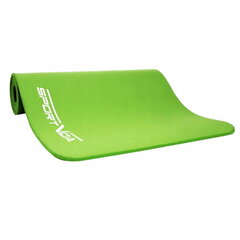 Treeningmatt SportVida NBR Non-Slip Exercise Mat 180x60x1 cm, roheline цена и информация | Коврики для йоги, фитнеса | kaup24.ee