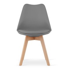 Набор из 4 стульев Mark, серый/коричневый цена и информация | Стулья для кухни и столовой | kaup24.ee