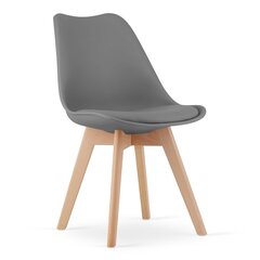 Набор из 4 стульев Mark, серый/коричневый цена и информация | Стулья для кухни и столовой | kaup24.ee