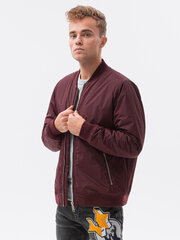 Meeste bomber jope Ombre C538 bordo hind ja info | Meeste joped | kaup24.ee