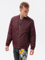 Meeste bomber jope Ombre C538 bordo hind ja info | Meeste joped | kaup24.ee