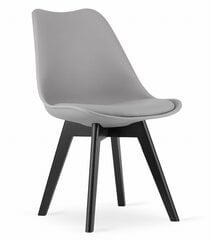 4-osaline toolide komplekt Mark, hall/must hind ja info | Söögilaua toolid, köögitoolid | kaup24.ee