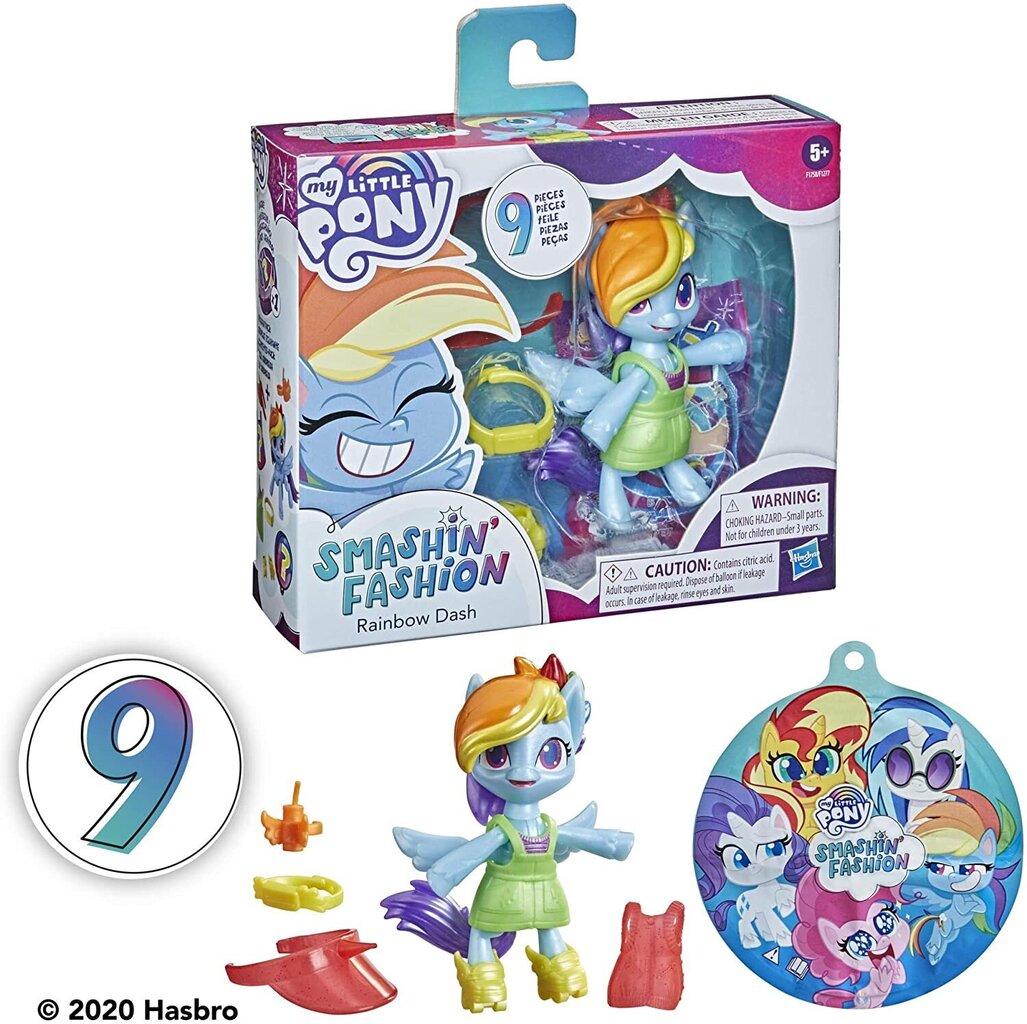 Nukk My Little Pony - Smashion Fashion - Rainbow Dash - 9 tk (10 cm) hind ja info | Tüdrukute mänguasjad | kaup24.ee