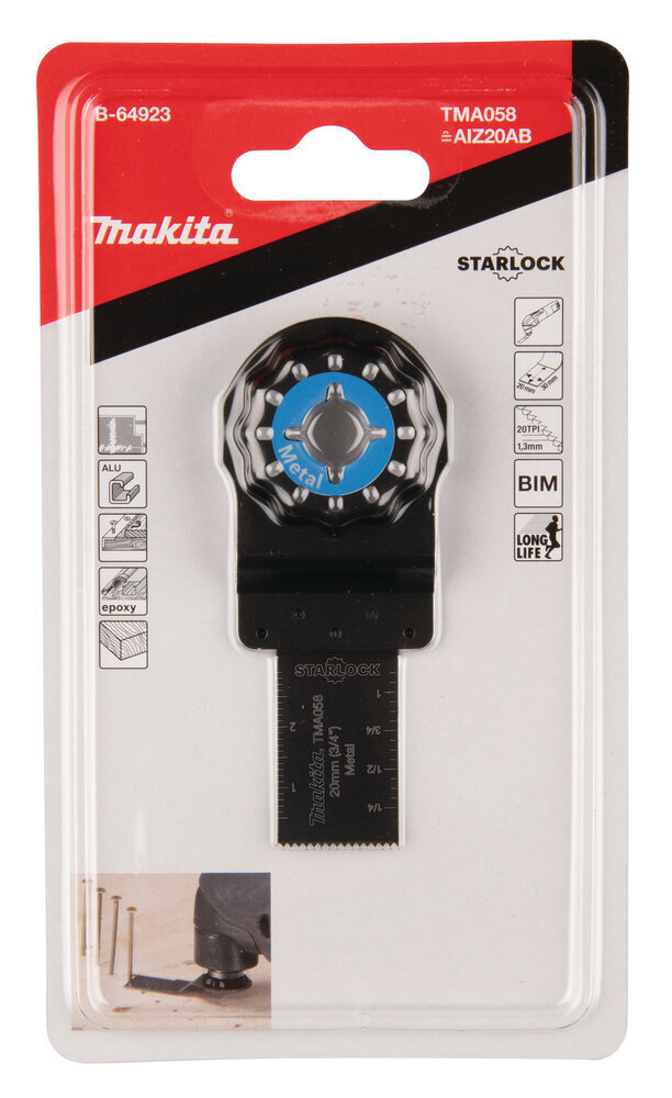 MULTITOOL ristlõikamise saetera 20mm; B-64923 Makita цена и информация | Käsitööriistad | kaup24.ee