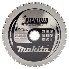 Пильный диск B-69288 TCT EFFICUT METAL 150 х 1.1 х 20 мм, 0° T33 Makita цена и информация | Механические инструменты | kaup24.ee