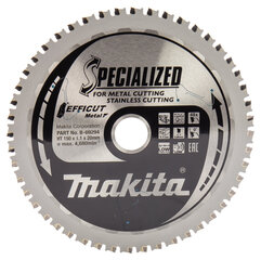 Пильный диск B-69294 TCT EFFICUT METAL 150X1.1X20 мм 0° T48 Makita цена и информация | Механические инструменты | kaup24.ee