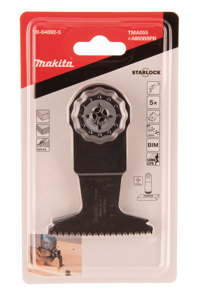 Ristilõikamise saetera Multitool, 65 mm B-64892-5 Makita цена и информация | Käsitööriistad | kaup24.ee