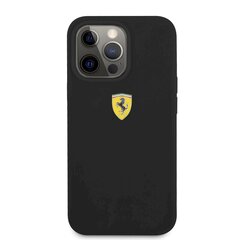 FESSIHCP13XBK Ferrari Liquid Silicone Metal Logo чехол для iPhone 13 Pro Max черный цена и информация | Чехлы для телефонов | kaup24.ee