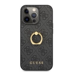 Оригинальный чехол GUESS для iPhone 13 PRO MAX / серый + кольцо-подставка GUHCP13X4GMRGR цена и информация | Чехлы для телефонов | kaup24.ee