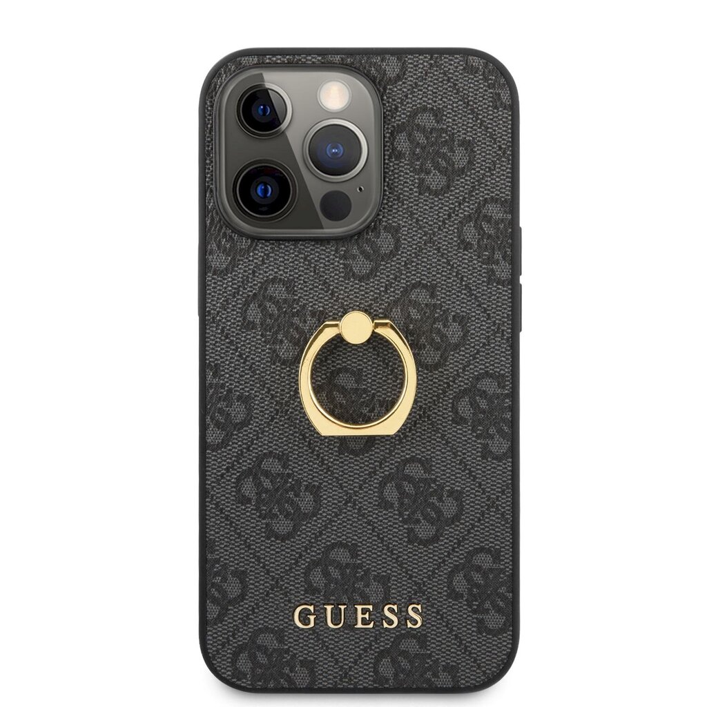 Оригинальный чехол GUESS для iPhone 13 PRO MAX / серый + кольцо-подставка  GUHCP13X4GMRGR цена | kaup24.ee