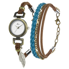 Комплект украшений для женщин часы и браслет Hippie Chic  цена и информация | Наборы украшений | kaup24.ee