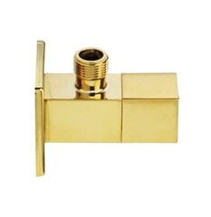 Угловой вентиль 1/2"-3/8" куб. Loft-Gold, золотистый цена и информация | Сантехнические шланги | kaup24.ee