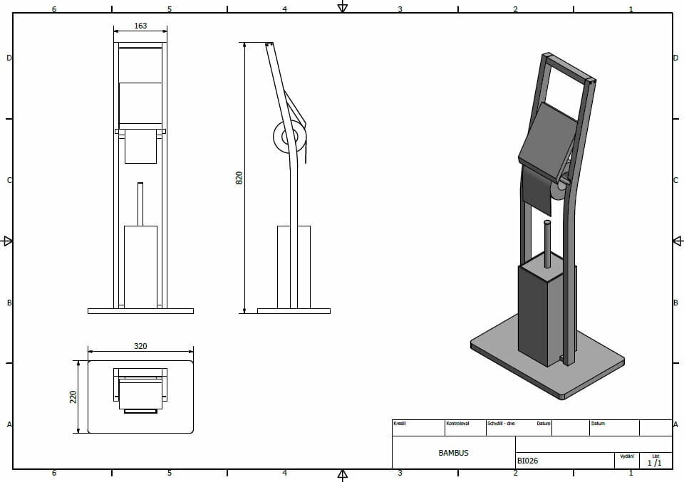 Tualettpaberi hoidja ja harjaga alus 82x16,3 cm, bambus hind ja info | Vannitoa sisustuselemendid ja aksessuaarid | kaup24.ee