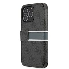 GUBKP13X4GDGR Guess PU 4G Printed Stripe Book Case for iPhone 13 Pro Max Grey цена и информация | Чехлы для телефонов | kaup24.ee