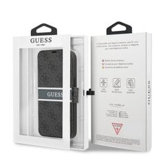 GUBKP13S4GDGR Guess PU 4G Printed Stripe Book Case for iPhone 13 Mini Grey цена и информация | Чехлы для телефонов | kaup24.ee