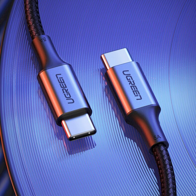 Laadimis- ja infoedastuskaabel Ugreen USB Type C - USB Type C 100W 3m, hall цена и информация | Mobiiltelefonide kaablid | kaup24.ee