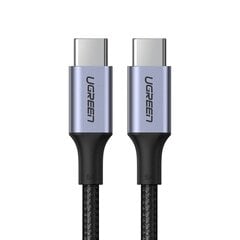 Laadimis- ja infoedastuskaabel Ugreen USB Type C - USB Type C 100W 3m, hall hind ja info | Mobiiltelefonide kaablid | kaup24.ee