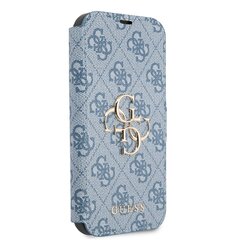 GUBKP13S4GMGBL Guess PU 4G Metal Logo Book Case for iPhone 13 Mini Blue цена и информация | Чехлы для телефонов | kaup24.ee