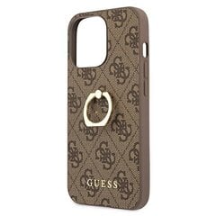 Чехол GUHCP13X4GMRBR Guess PU 4G Ring Case для iPhone 13 Pro Max Brown цена и информация | Чехлы для телефонов | kaup24.ee