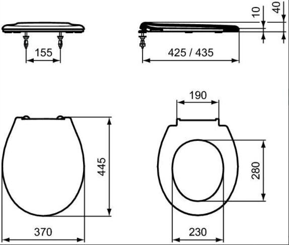 Kompaktne kaanega wc/bidee, horisontaalne äravool + must segisti цена и информация | WС-potid | kaup24.ee