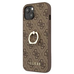 Чехол GUHCP13M4GMRBR Guess PU 4G Ring Case for iPhone 13 Brown цена и информация | Чехлы для телефонов | kaup24.ee