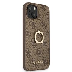 Чехол GUHCP13M4GMRBR Guess PU 4G Ring Case for iPhone 13 Brown цена и информация | Чехлы для телефонов | kaup24.ee