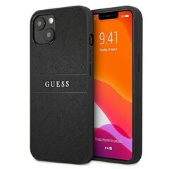 Guess GUHCP13SPSASBBK Saffiano Stripe Back Case Чехол для Apple iPhone 13 Mini Черный цена и информация | Чехлы для телефонов | kaup24.ee