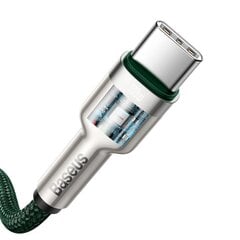 Baseus Cafule Series Metal Data USB Type C - USB Typ C Cable Power Delivery 100 W (20 V / 5 A) 1 m green (CATJK-C06) цена и информация | Кабели для телефонов | kaup24.ee