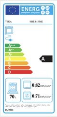 Многоцелевая печь Teka HBE615MESS 71 л 2615Вт A цена и информация | Печи﻿ | kaup24.ee