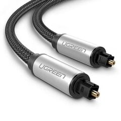 Оптический кабель в алюминиевой оплетке UGREEN AV108 Toslink Audio, 1 м (серый) цена и информация | Кабели и провода | kaup24.ee