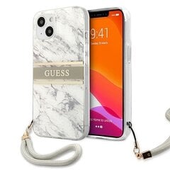 GUHCP13SKMABGR Guess TPU Marble Stripe Case for iPhone 13 Mini Grey цена и информация | Чехлы для телефонов | kaup24.ee