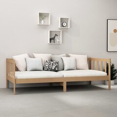 Кровать двухъярусная из цельного дерева, 90х200 см, коричневая цена и информация | Кровати | kaup24.ee