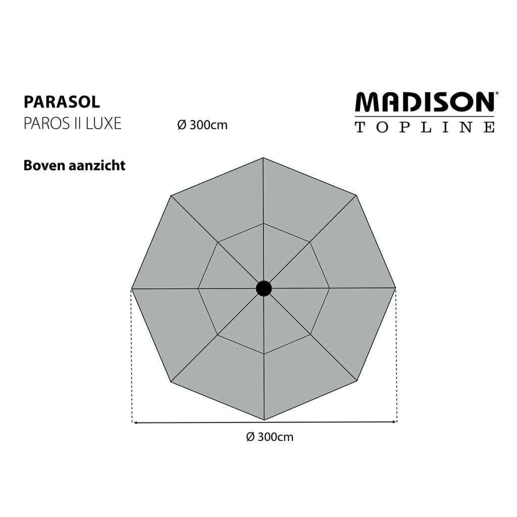 Skėtis nuo saulės Madison Paros II Luxe, 300 cm, rudas hind ja info | Päikesevarjud, markiisid ja alused | kaup24.ee