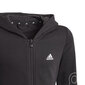 Adidas Džemprid G Lin Fz Hoodie Black GN4050 hind ja info | Poiste kampsunid, vestid ja jakid | kaup24.ee