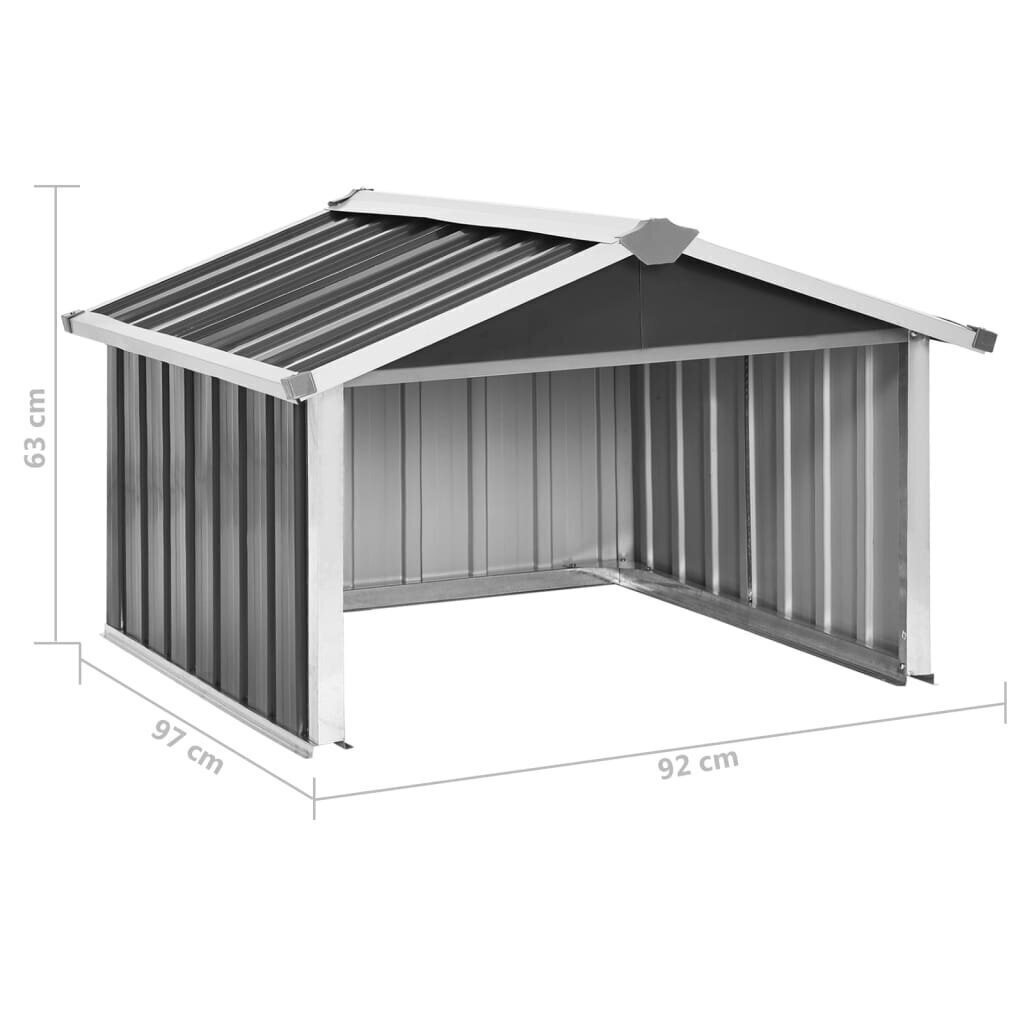 Sodo roboto vejapjovės garažas, 92x97x63 cm, pilkas hind ja info | Aiatööriistade lisatarvikud | kaup24.ee