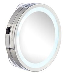 Косметическое зеркало для ванной со светодиодной подсветкой, 15 см цена и информация | Аксессуары для ванной комнаты | kaup24.ee