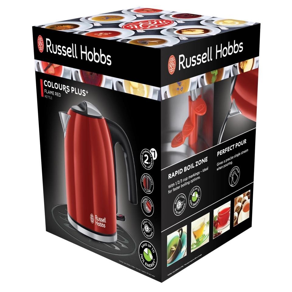 Veekann Russell Hobbs 222222 2400W 1,7 L Punane Roostevaba teras (1,7 L) цена и информация | Veekeetjad | kaup24.ee