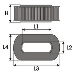 Õhufilter Green Filters R727426 hind ja info | Lisaseadmed | kaup24.ee