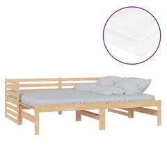 Lahtikäiv voodi, 2x(90x200) cm, pruun цена и информация | Кровати | kaup24.ee