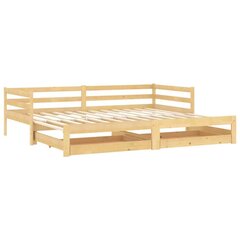 Lahtikäiv voodi, 2x(90x200) cm, pruun цена и информация | Кровати | kaup24.ee
