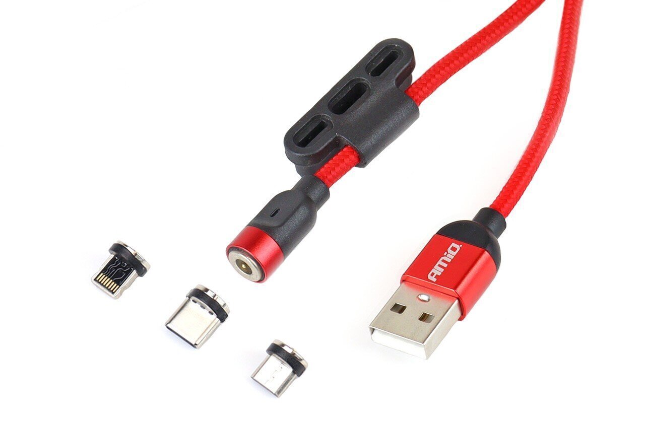 Amio, Lightning/USB-C/Micro USB, 1 m hind ja info | Kaablid ja juhtmed | kaup24.ee