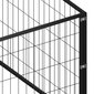 vidaXL Koerte aedik, must, 5m², teras hind ja info | Pesad, padjad | kaup24.ee