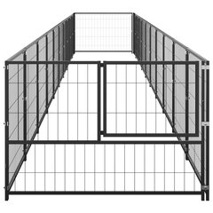 vidaXL Koerte aedik, must, 10m², teras hind ja info | Pesad, padjad | kaup24.ee