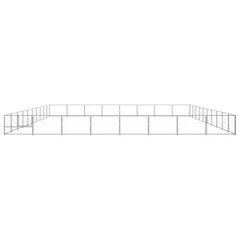 vidaXL Koerte aedik, hõbedane, 80m², teras hind ja info | Pesad, padjad | kaup24.ee