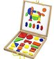 Wooden magnet shape and color task box 16338 L цена и информация | Arendavad mänguasjad | kaup24.ee