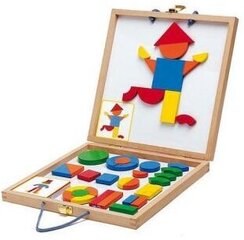 Wooden magnet shape and color task box 16338 L цена и информация | Развивающие игрушки | kaup24.ee