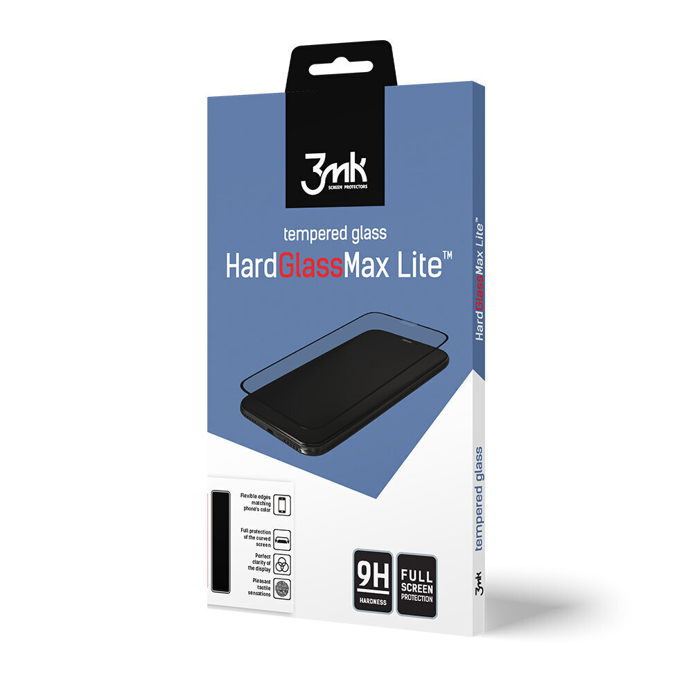 LCD kaitsev karastatud klaas 3MK Hard Glass Max Lite Samsung A515 A51 must цена и информация | Ekraani kaitsekiled | kaup24.ee